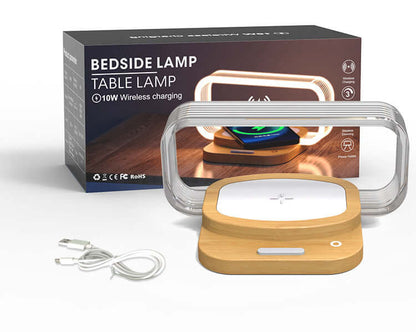 Abysaz Kollectionz Wooden Mobile Phone Wireless Charger Small Night Lamp Abysaz Kollectionz
