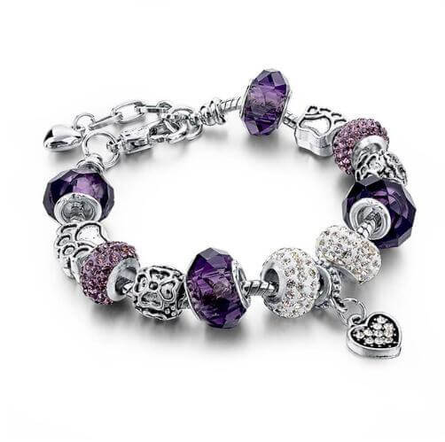 Crystal Beads Bracelets & Bangles Snake Chain Charm Bracelets For Women Jewellery Abysaz Kollectionz