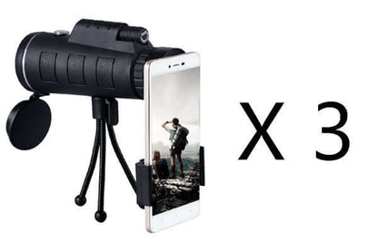 Abysaz Kollectionz Compatible with Apple, Monocular Telescope Zoom Scope with Compass Phone Clip Tripod - Abysaz Kollectionz