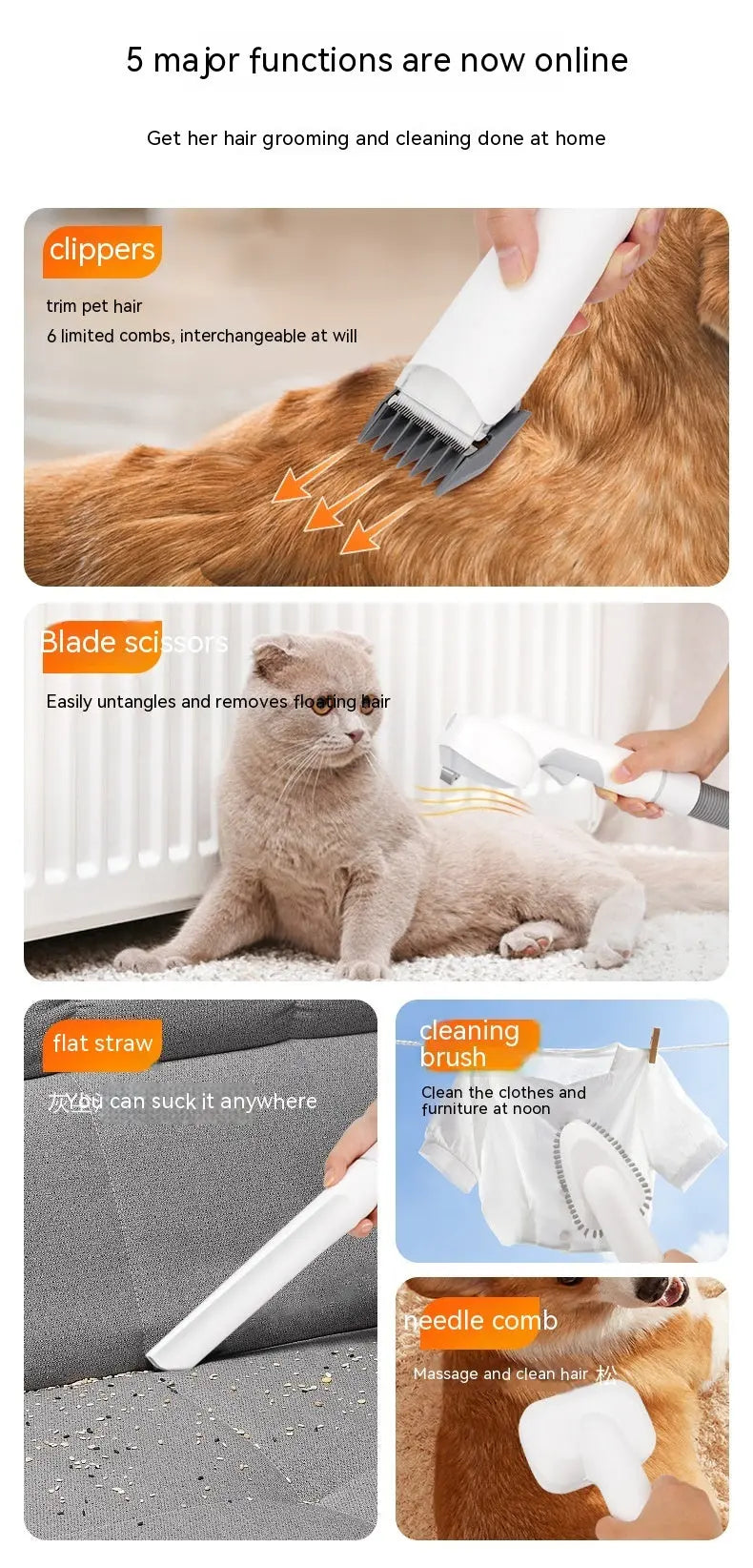 Pet Blowing And Combing All-in-one Machine Large Dog Lady Shaver - Abysaz Kollectionz