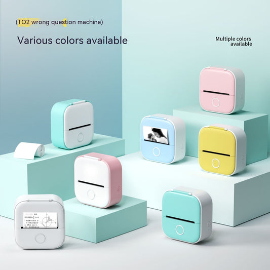 Portable Mini Thermal Label Printer Home Photo Printer Student Wrong Question Printer Bluetooth-compatible Mini Label Printer Price Tag Abysaz Kollectionz
