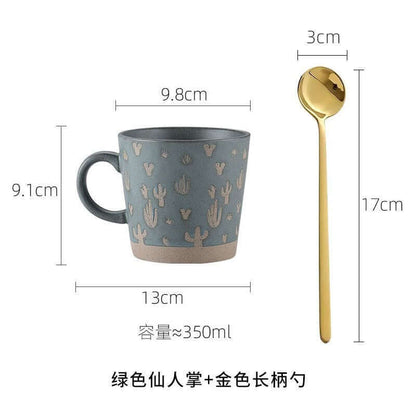 Stoneware Mug Coffee Cup Couple Water Cup - Abysaz Kollectionz