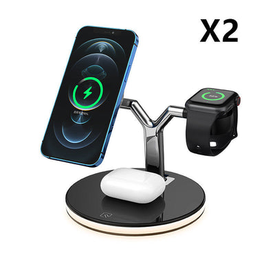 Compatible with Apple, 3 In 1 Magnetic Wireless Charger 15W Fast Charging Station For Magsafe Chargers Abysaz Kollectionz