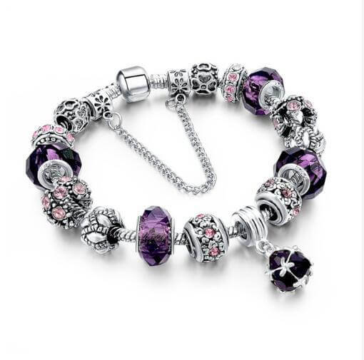 Crystal Beads Bracelets & Bangles Snake Chain Charm Bracelets For Women Jewellery Abysaz Kollectionz