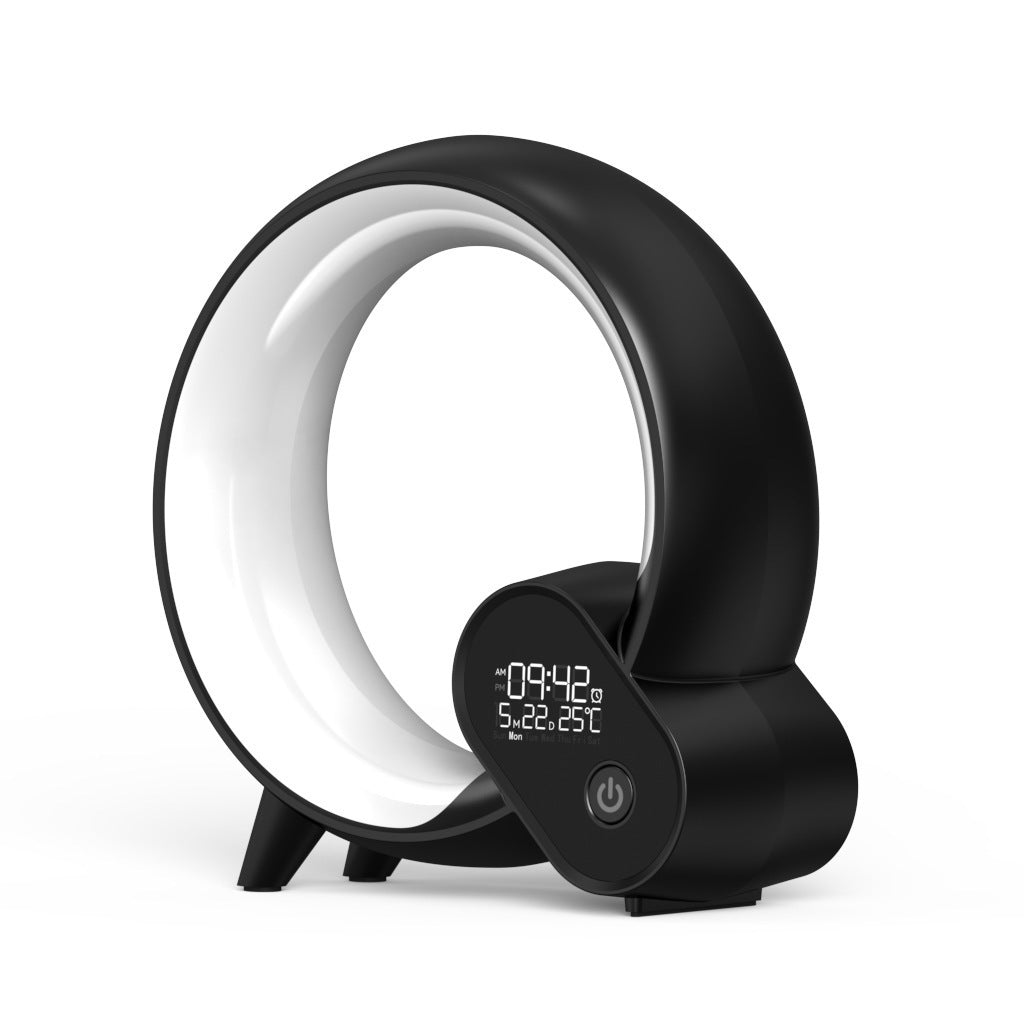 Creative Q Light Analog Sunrise Digital Display Alarm Clock Bluetooth Audio Intelligent Wake-up Q Colorful Atmosphere Light Abysaz Kollectionz