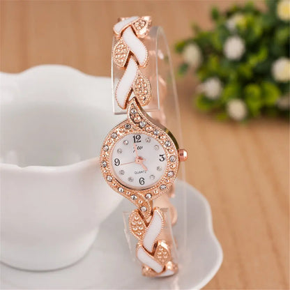 Leaf bracelet quartz wrist watch - Abysaz Kollectionz