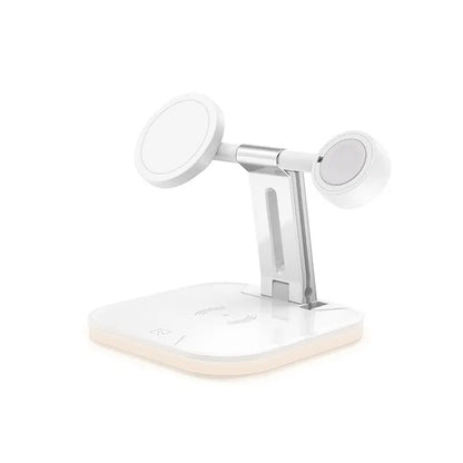 Compatible with Apple, 3 In 1 Magnetic Wireless Charger 15W Fast Charging Station For Magsafe Chargers - Abysaz Kollectionz