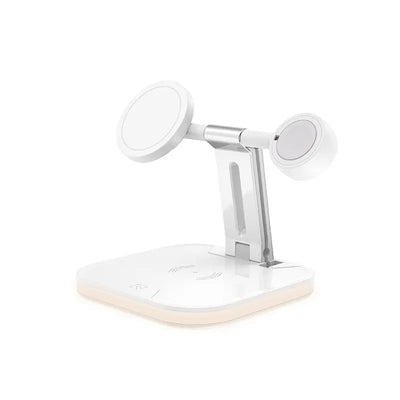 Compatible with Apple, 3 In 1 Magnetic Wireless Charger 15W Fast Charging Station For Magsafe Chargers - Abysaz Kollectionz
