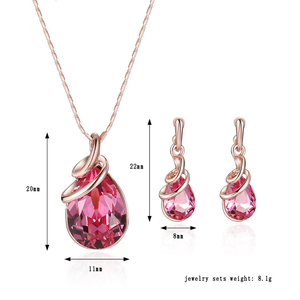 Alloy Gemstone Jewellery Set Necklace Abysaz Kollectionz