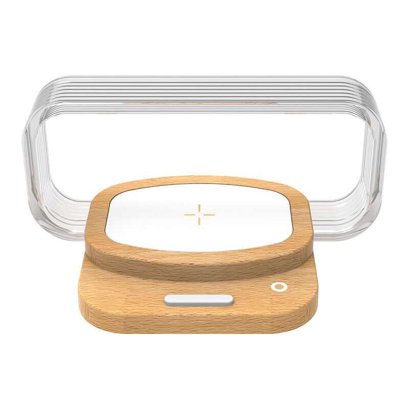 Abysaz Kollectionz Wooden Mobile Phone Wireless Charger Small Night Lamp Abysaz Kollectionz
