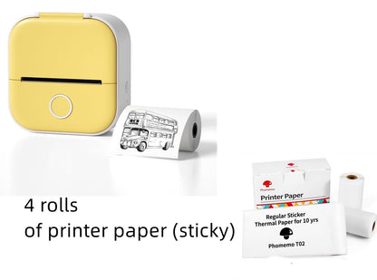 Portable Mini Thermal Label Printer Home Photo Printer Student Wrong Question Printer Bluetooth-compatible Mini Label Printer Price Tag Abysaz Kollectionz