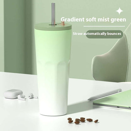 Straw Thermal Insulation Cup Outdoor Leisure Fashion Sports Cup - Abysaz Kollectionz