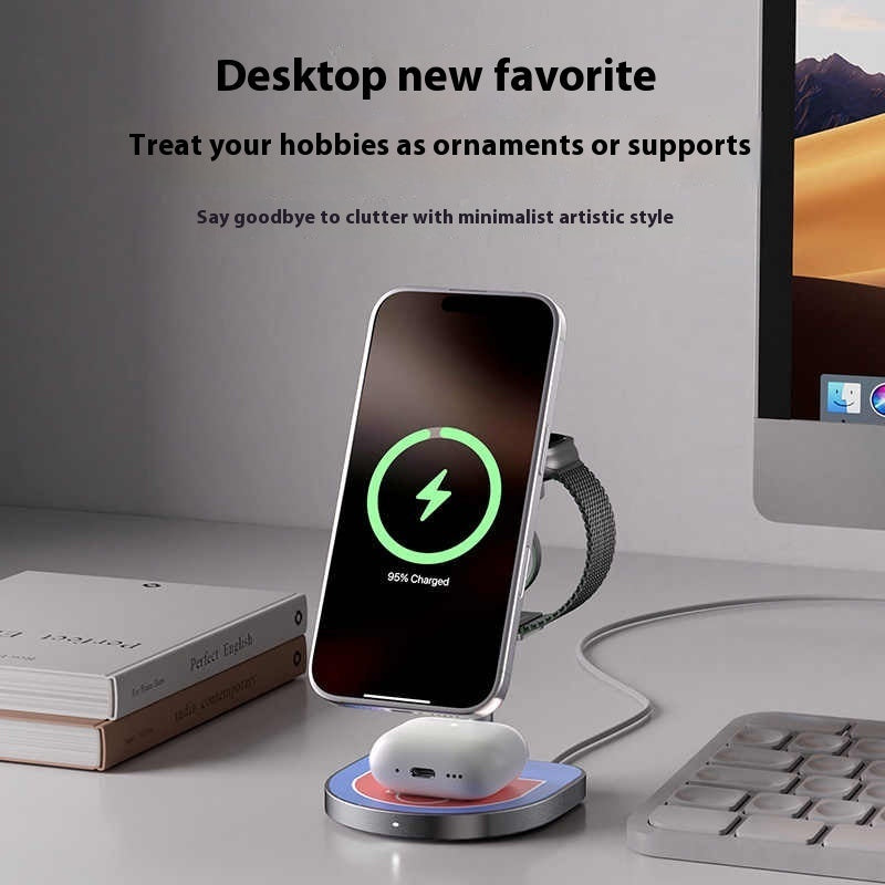 Three-in-one Basketball Magnetic Wireless Charger Abysaz Kollectionz