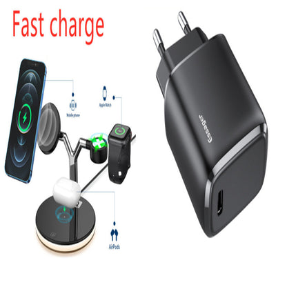 Compatible with Apple, 3 In 1 Magnetic Wireless Charger 15W Fast Charging Station For Magsafe Chargers Abysaz Kollectionz