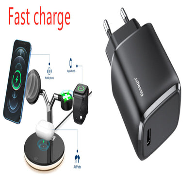 Compatible with Apple, 3 In 1 Magnetic Wireless Charger 15W Fast Charging Station For Magsafe Chargers Abysaz Kollectionz