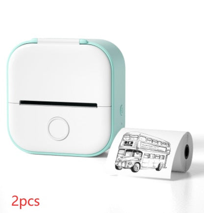 Portable Mini Thermal Label Printer Home Photo Printer Student Wrong Question Printer Bluetooth-compatible Mini Label Printer Price Tag Abysaz Kollectionz