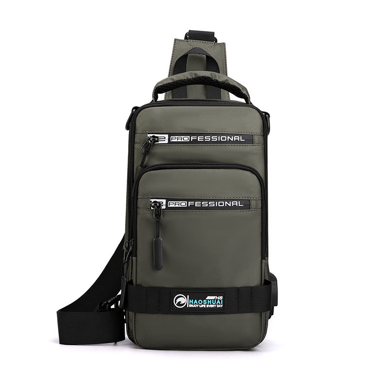 Multifunction Bags For Men Nylon Backpack Crossbody Shoulder Bag With USB Charging Port Chest Bags Pack - Abysaz Kollectionz