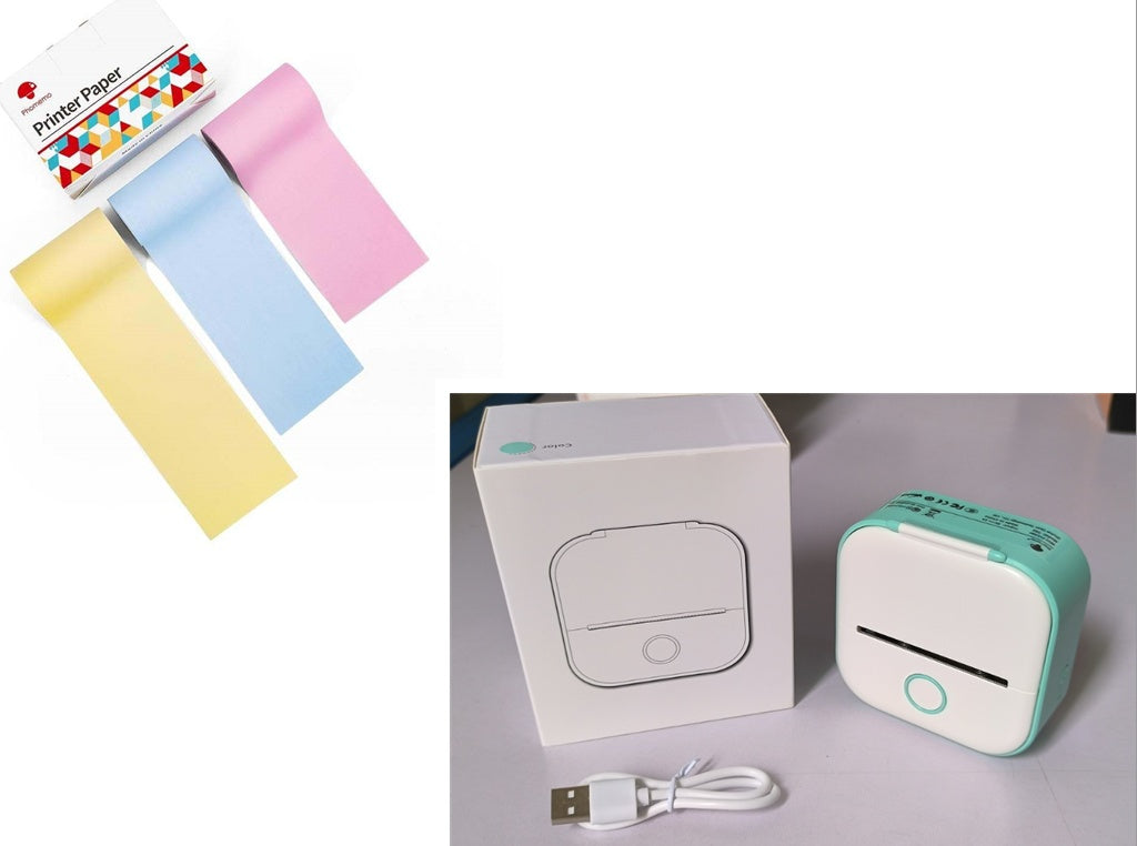 Portable Mini Thermal Label Printer Home Photo Printer Student Wrong Question Printer Bluetooth-compatible Mini Label Printer Price Tag Abysaz Kollectionz