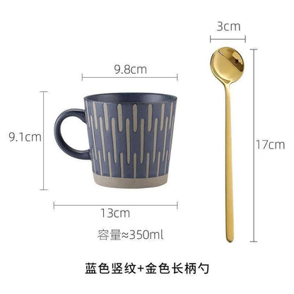Stoneware Mug Coffee Cup Couple Water Cup - Abysaz Kollectionz
