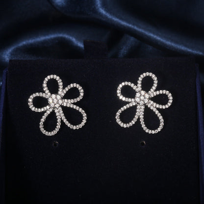 S925 Sterling Silver Five Petal Jewellery Set Abysaz Kollectionz