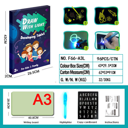 Educational Toy Drawing Pad 3D Magic 8 Light Effects Puzzle Board Sketchpad Abysaz Kollectionz