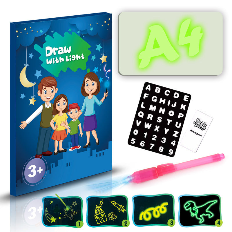 Educational Toy Drawing Pad 3D Magic 8 Light Effects Puzzle Board Sketchpad Abysaz Kollectionz