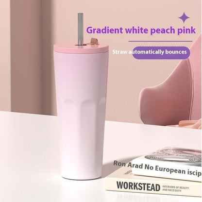 Straw Thermal Insulation Cup Outdoor Leisure Fashion Sports Cup - Abysaz Kollectionz
