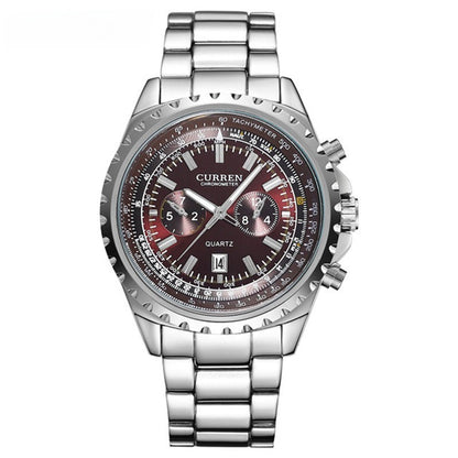 Men's Casual Quartz Movement Steel Band Wrist Business Watch Abysaz Kollectionz