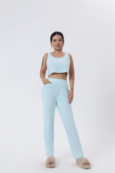 Cozy Pajama Set, 3 Piece Lounge Set, Cute Loungewear, Warm Suit Sets, Matching Set, Lounge Set, 3 Piece Pant Sets, Women Winter Dress - Abysaz Kollectionz