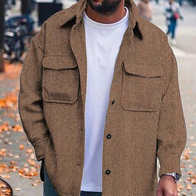 Coat Men Polo Collar Top Men Fashion Work Clothes Abysaz Kollectionz