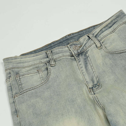 Printed Washed Worn Jeans Men - Abysaz Kollectionz