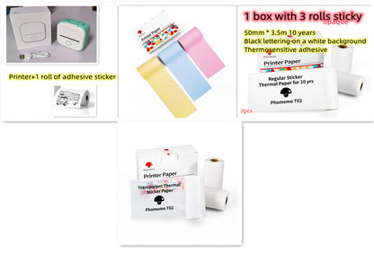 Portable Mini Thermal Label Printer Home Photo Printer Student Wrong Question Printer Bluetooth-compatible Mini Label Printer Price Tag Abysaz Kollectionz