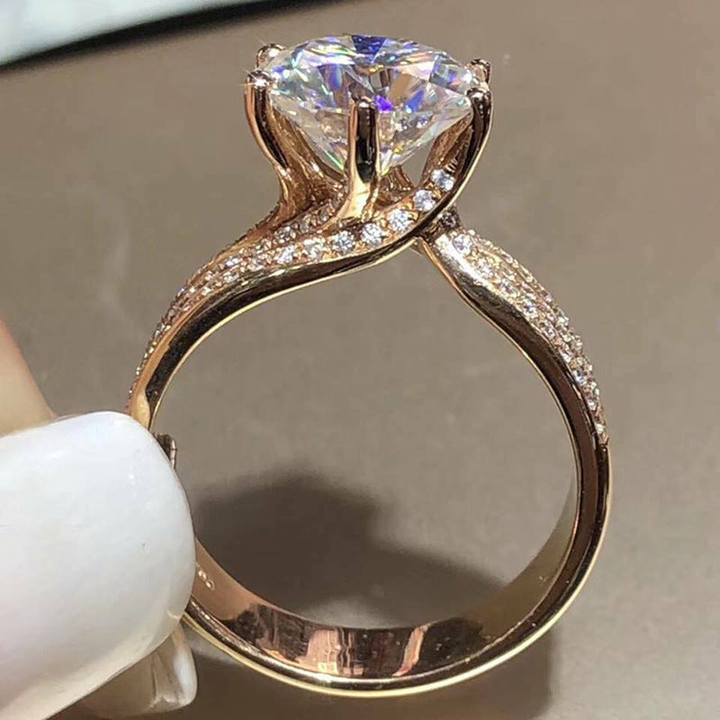 Classic Six-Claw Gold Ring Jewellery Abysaz Kollectionz