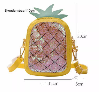 Summer Children's Pineapple Strawberry One Shoulder Jelly Bag Abysaz Kollectionz