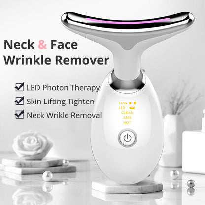 EMS Thermal Neck Lifting And Tighten Massager Electric Microcurrent Wrinkle Remover Abysaz Kollectionz