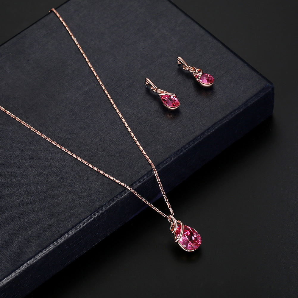 Alloy Gemstone Jewellery Set Necklace Abysaz Kollectionz