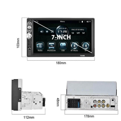 Abysaz Kollectionz 7-inch Single-din Car Stereo, Single-din Car Radio And MP5 Player Supporting Carplay Android Auto - Abysaz Kollectionz