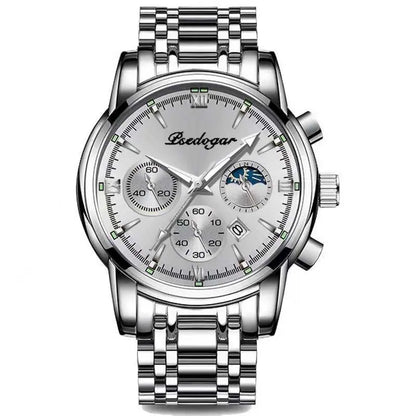 Men's Multi-functional Fashion Quartz Business Steel Belt Wrist Watch - Abysaz Kollectionz