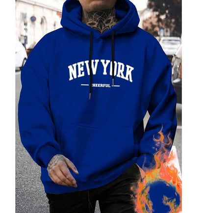 Men's Casual American-style Retro Loose Hooded Sweater Abysaz Kollectionz