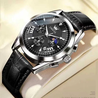 Men's Multi-functional Fashion Quartz Business Steel Belt Wrist Watch - Abysaz Kollectionz