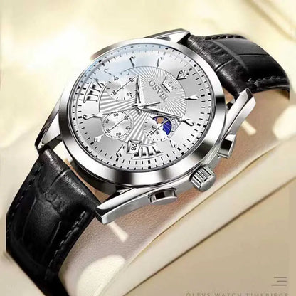 Men's Multi-functional Fashion Quartz Business Steel Belt Wrist Watch - Abysaz Kollectionz