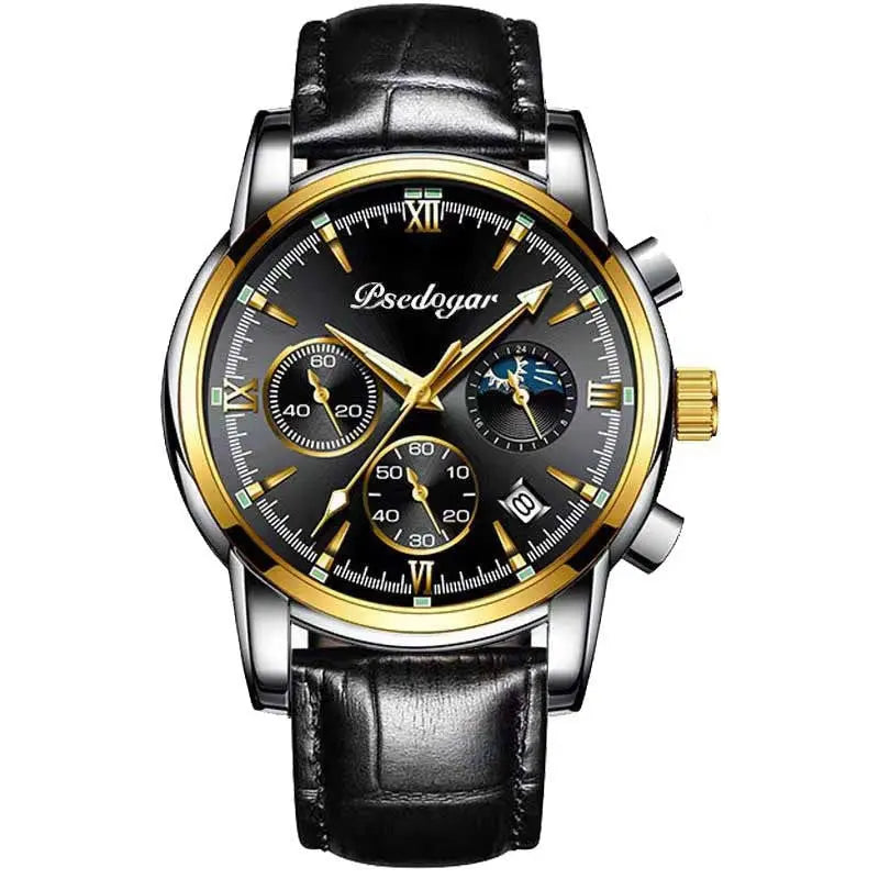 Men's Multi-functional Fashion Quartz Business Steel Belt Wrist Watch - Abysaz Kollectionz