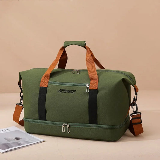 Fashion Men Women Large Capacity Travel Bag Large Capacity Men Sports Bag Waterproof Women Messenger Bag Wet and Dry Abysaz Kollectionz