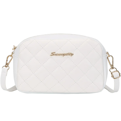 #228 Diamond-shaped quilted zipper square bag, metal lettering shoulder bag, fashionable woman shoulder bag, camera casual bag Abysaz Kollectionz