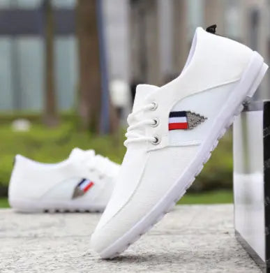 Men'S Soft-Soled Canvas Shoes, Sports And Leisure Old Beijing Cloth Shoes, Peas Shoes - Abysaz Kollectionz