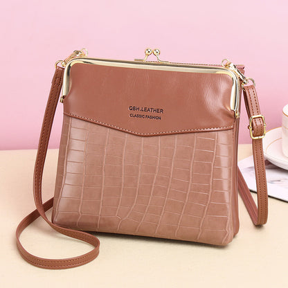 Lock Shoulder Bags Women Alligator Pattern Crossbody Phone Bag - Abysaz Kollectionz