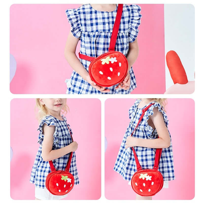 Cute Strawberry Fruit Cartoon Children's Crossbody Bag Abysaz Kollectionz