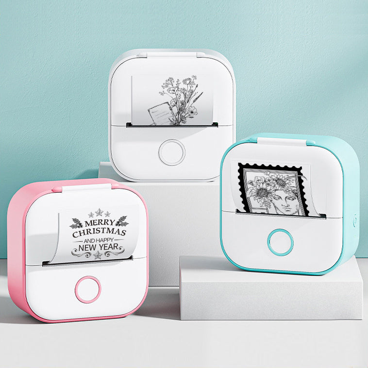 Portable Mini Thermal Label Printer Home Photo Printer Student Wrong Question Printer Bluetooth-compatible Mini Label Printer Price Tag Abysaz Kollectionz