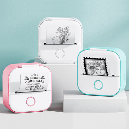 Portable Mini Thermal Label Printer Home Photo Printer Student Wrong Question Printer Bluetooth-compatible Mini Label Printer Price Tag Abysaz Kollectionz