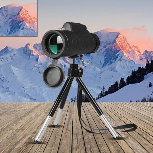 Abysaz Kollectionz Compatible with Apple, Monocular Telescope Zoom Scope with Compass Phone Clip Tripod Abysaz Kollectionz